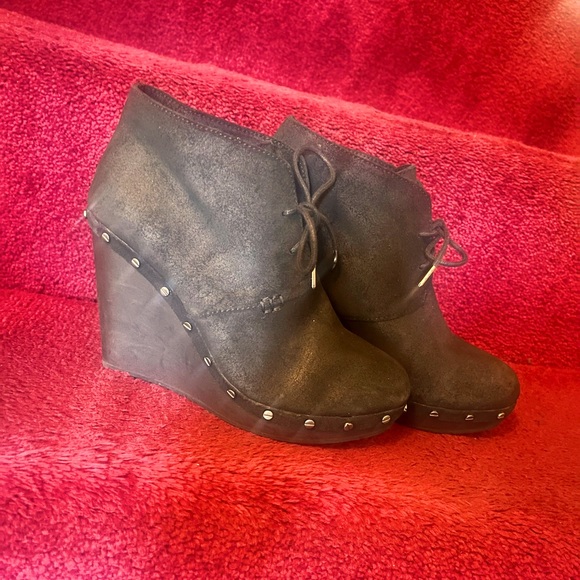 Dr.Scholl’s Black Nubuck Wedge Bootie - Picture 3 of 5